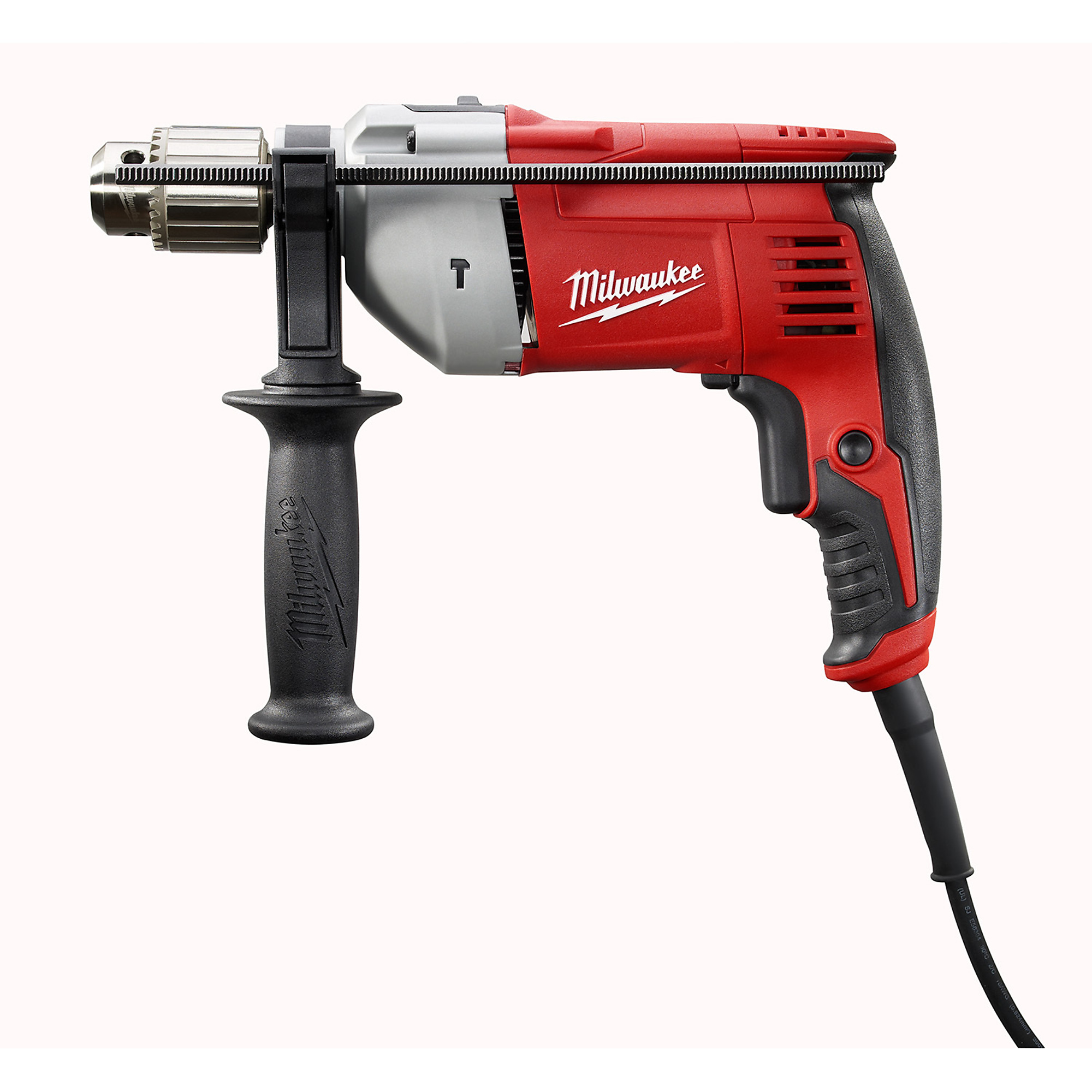 Milwaukee Corded Electric Hammer Drill, 1/2in. Chuck, 8.0 Amp, 2800 RPM, 48,000 BPM, Model# 5376-20
